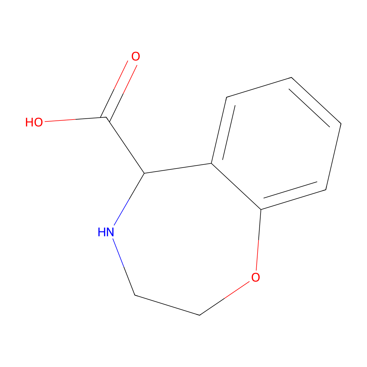 2,3,4,5-Tetrahydrobenzo[f][1,4]oxazepine-5-carboxylic acid molecular structure, CAS 1367741-68-1
