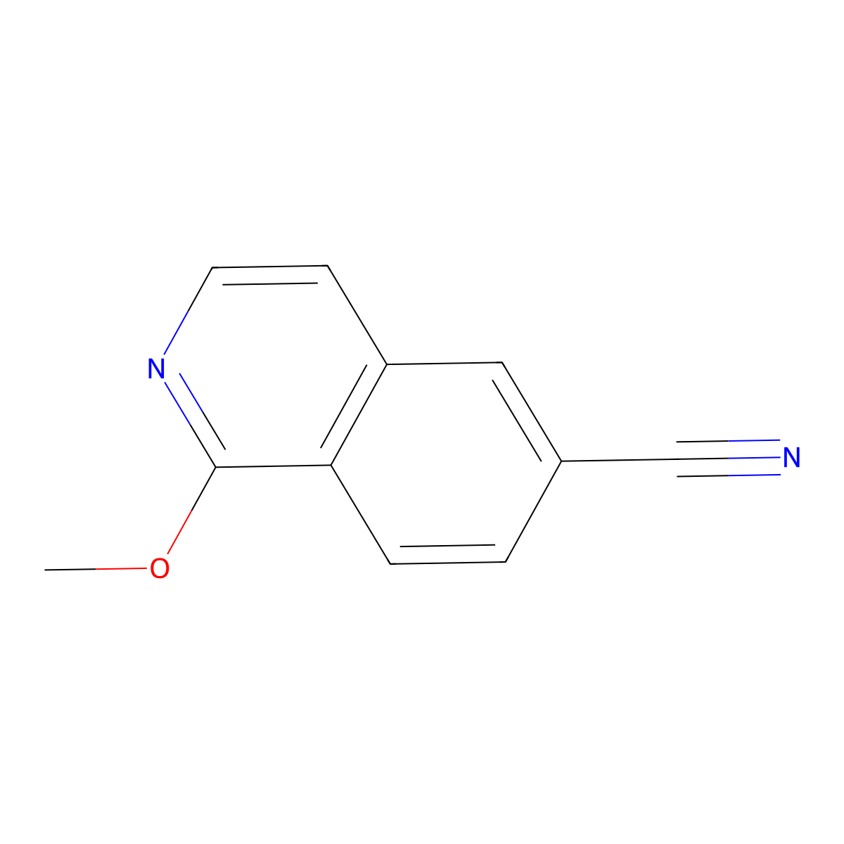 1-Methoxyisoquinoline-6-carbonitrile molecular structure, CAS 1367745-15-0