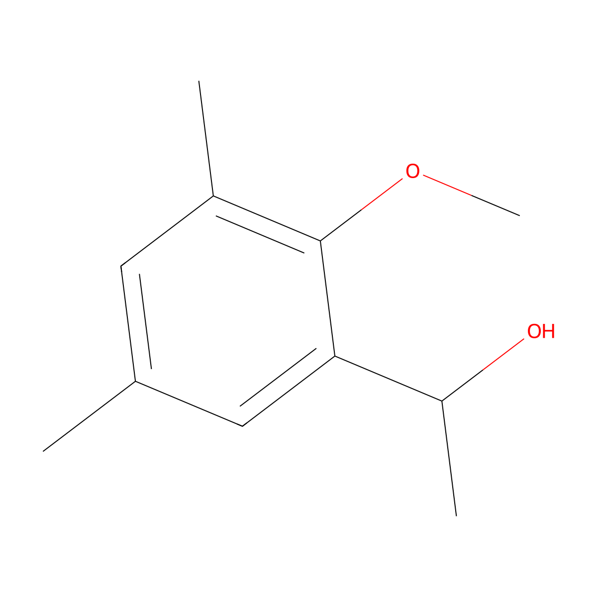 1-(2-Methoxy-3,5-dimethylphenyl)ethanol molecular structure, CAS 1367750-39-7