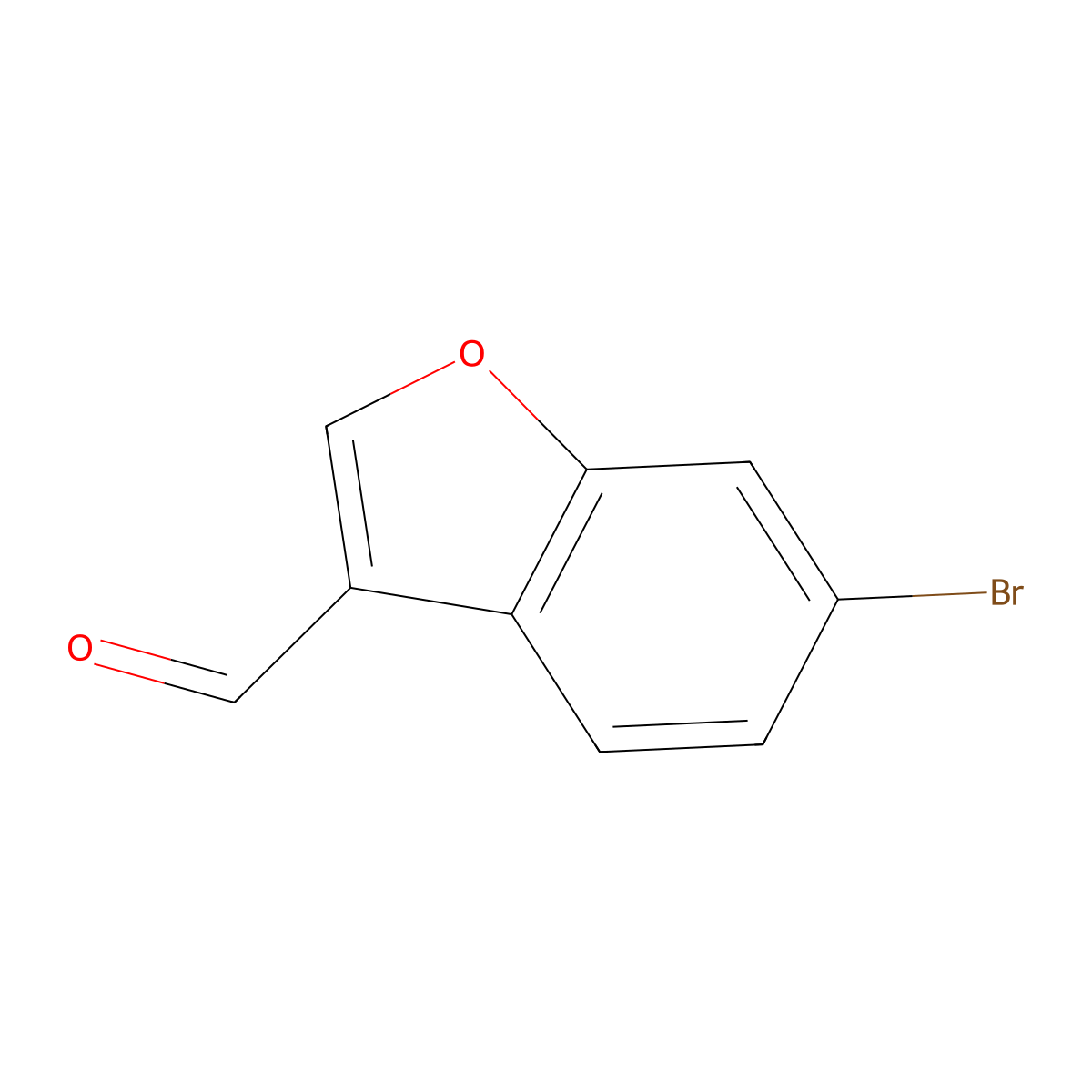 6-Bromobenzofuran-3-carbaldehyde molecular structure, CAS 1367769-66-1