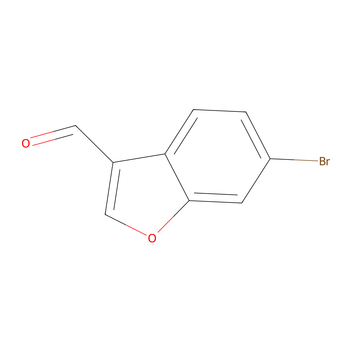 6-Bromobenzofuran-3-carbaldehyde molecular structure, CAS 1367769-66-1