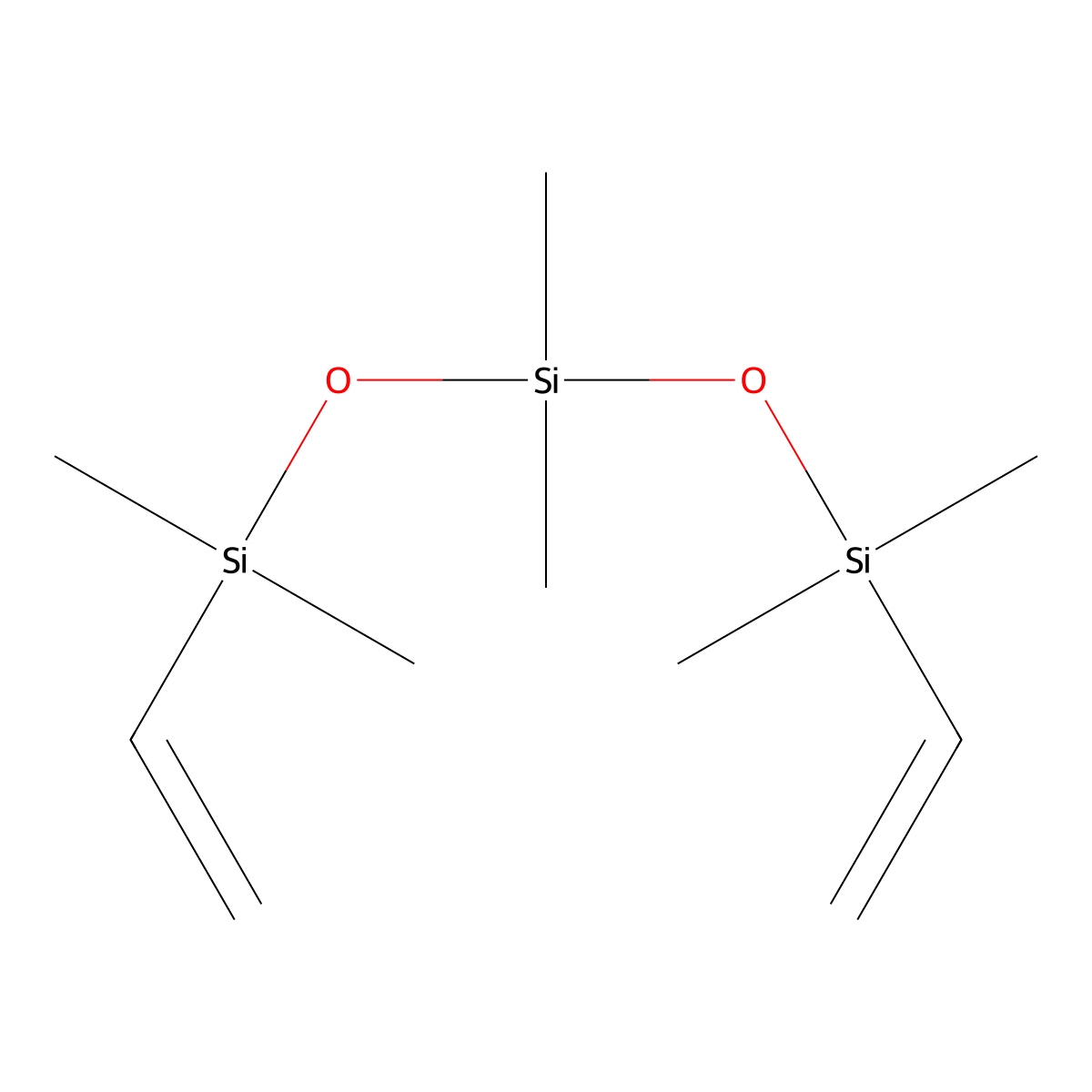 Poly(phenylmethylsiloxane), vinyl terminated molecular structure, CAS 136777-27-0