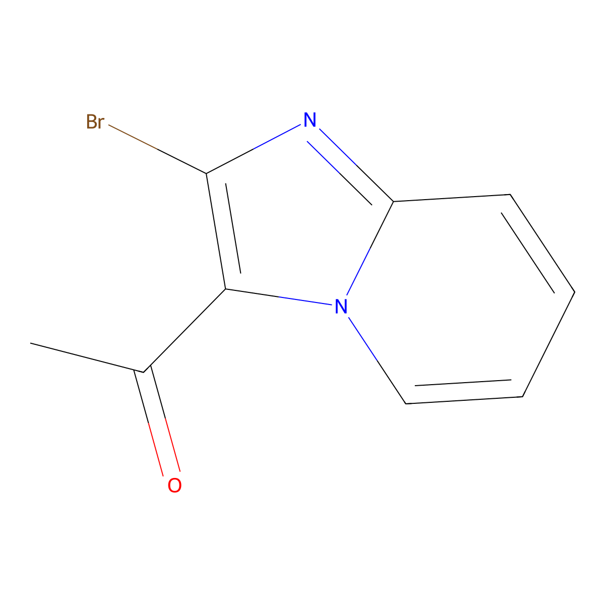 1-(2-Bromoimidazo[1,2-a]pyridin-3-yl)ethanone molecular structure, CAS 1367773-86-1
