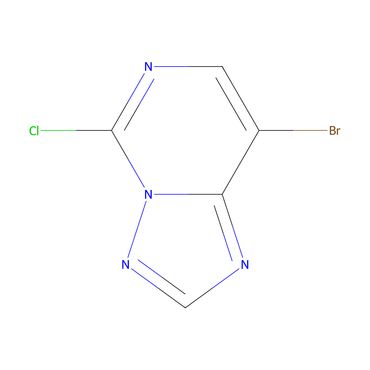 8-Bromo-5-chloro-[1,2,4]triazolo[1,5-c]pyrimidine molecular structure, CAS 1367774-82-0