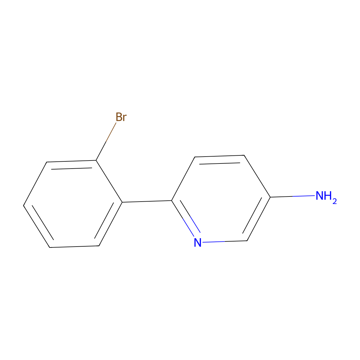 6-(2-Bromophenyl)pyridin-3-amine molecular structure, CAS 1367775-30-1
