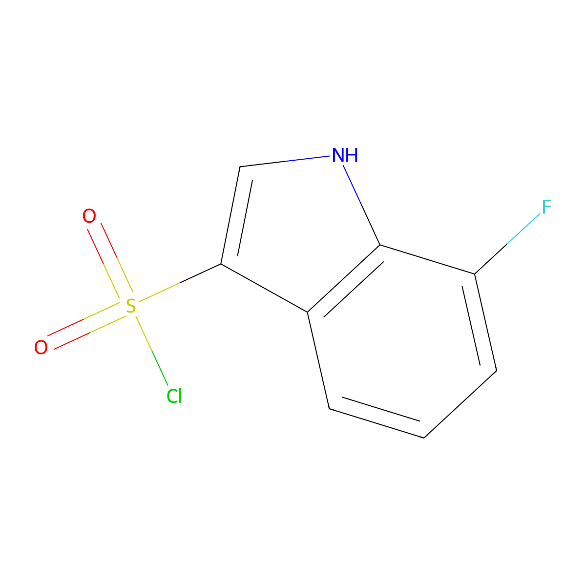 7-Fluoro-1H-indole-3-sulfonyl chloride molecular structure, CAS 1367776-07-5
