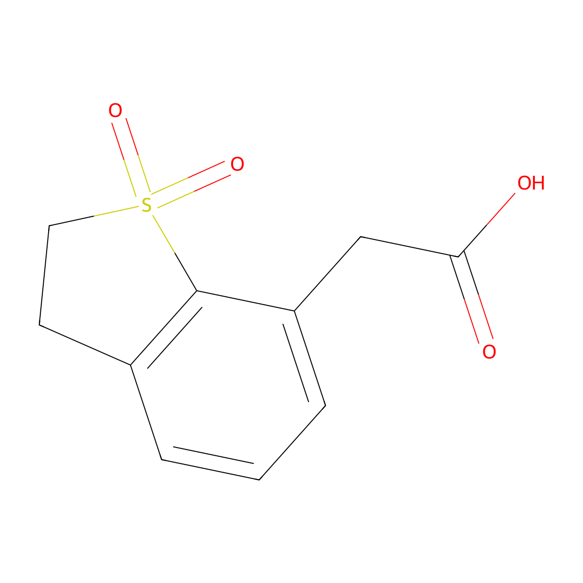 2-(1,1-Dioxo-2,3-dihydro-1lambda6-benzothiophen-7-yl)acetic acid molecular structure, CAS 1367777-99-8