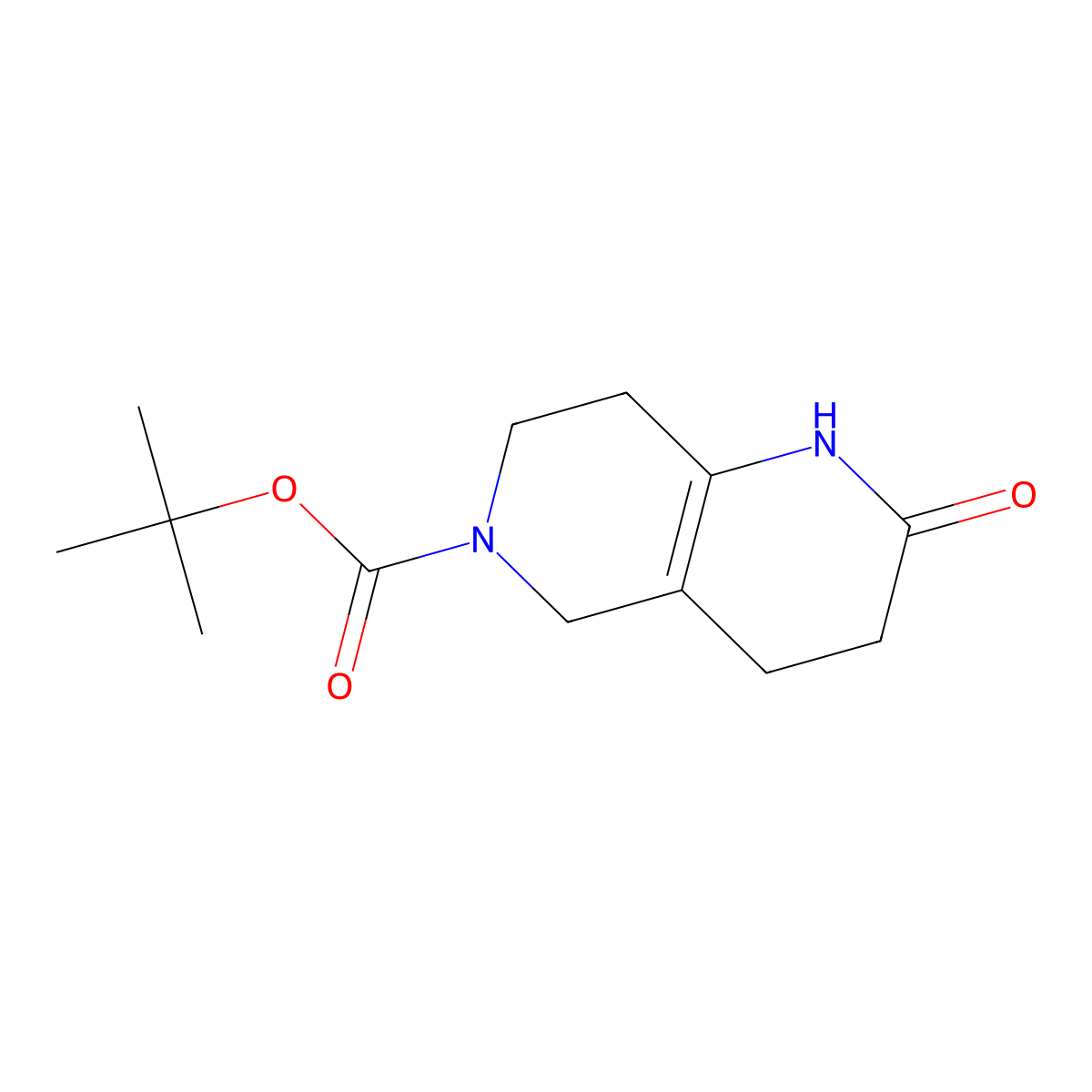 Tert-butyl 2-oxo-1,2,3,4,5,6,7,8-octahydro-1,6-naphthyridine-6-carboxylate molecular structure, CAS 1367781-52-9