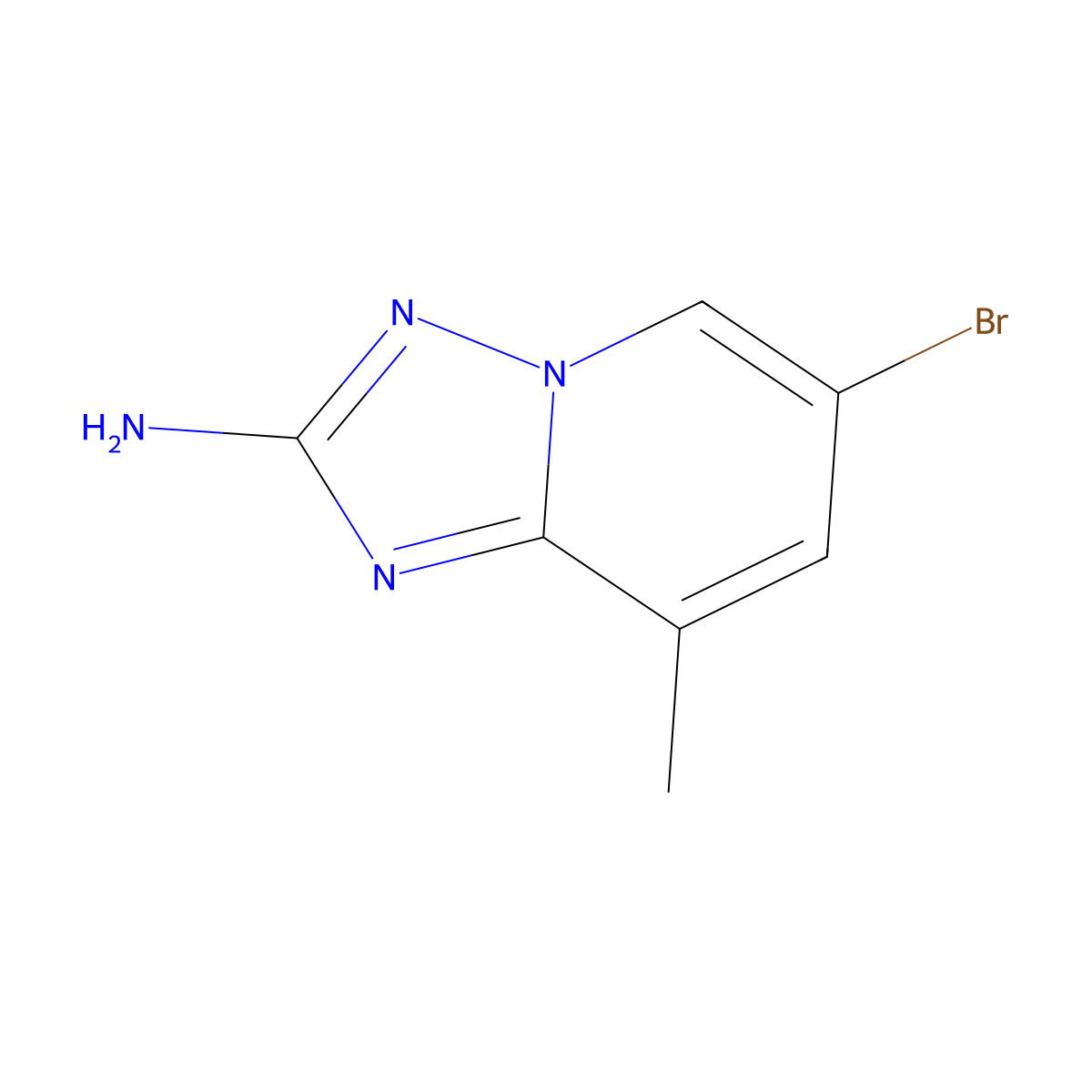 6-Bromo-8-methyl-[1,2,4]triazolo[1,5-a]pyridin-2-amine molecular structure, CAS 1367782-03-3