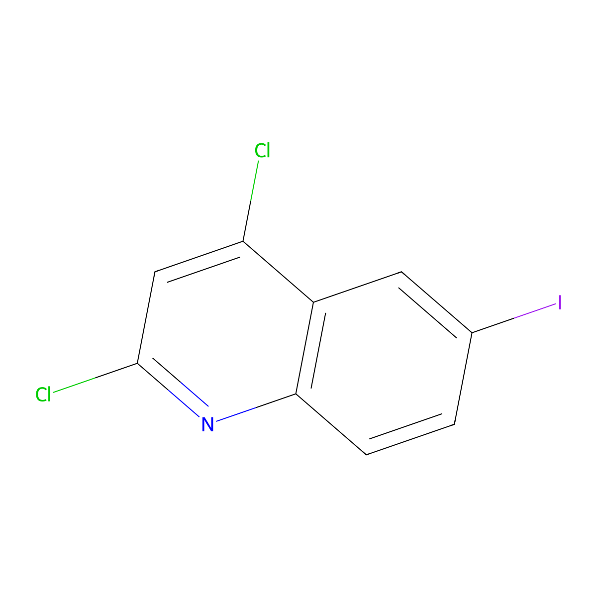 2,4-Dichloro-6-iodoquinoline molecular structure, CAS 1367783-18-3