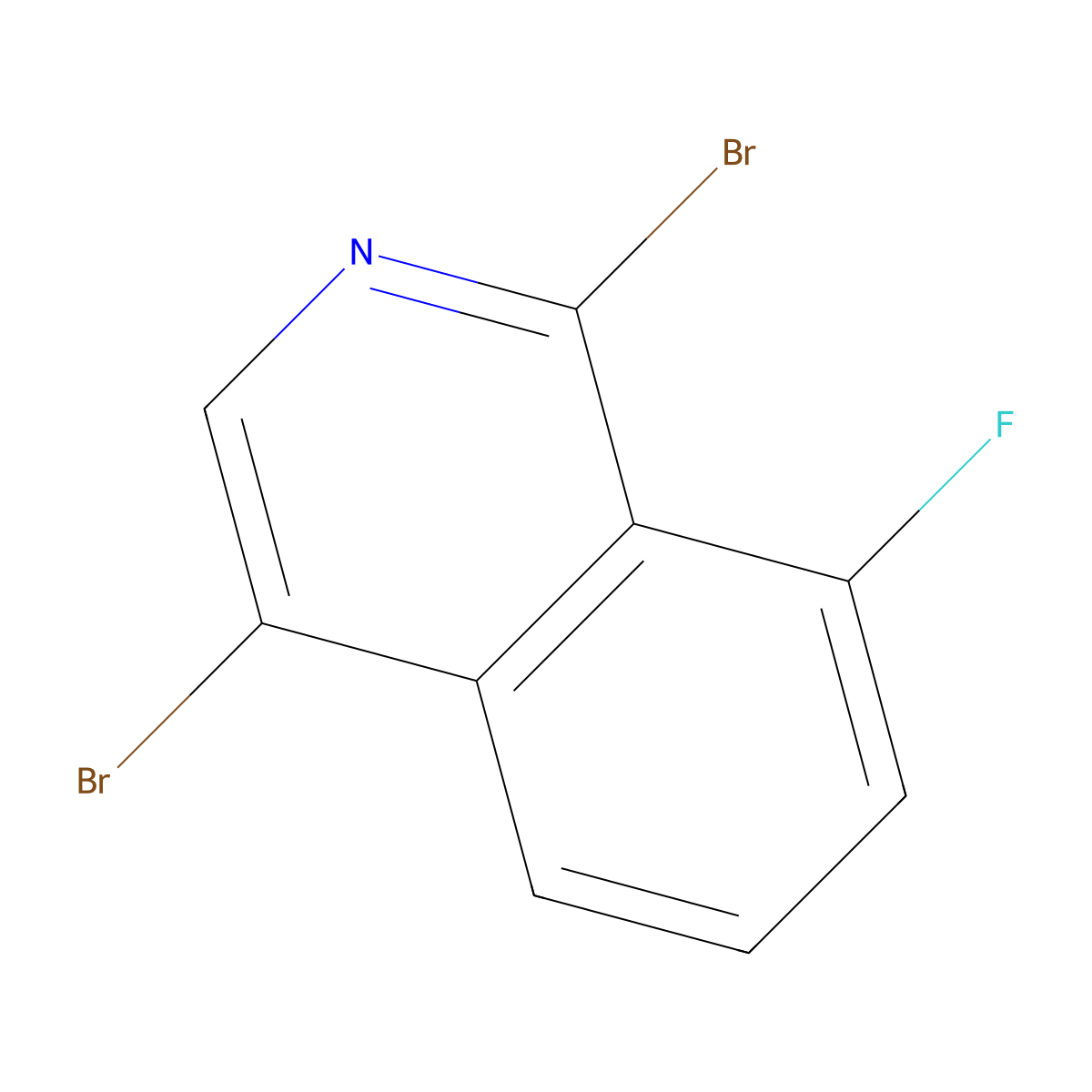 1,4-Dibromo-8-fluoroisoquinoline molecular structure, CAS 1367789-66-9