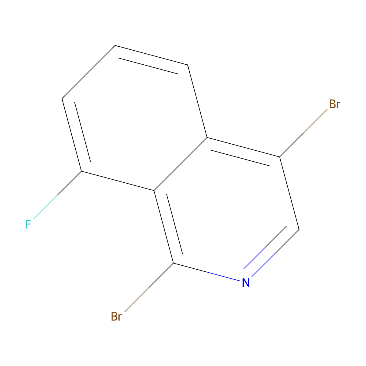 1,4-Dibromo-8-fluoroisoquinoline molecular structure, CAS 1367789-66-9