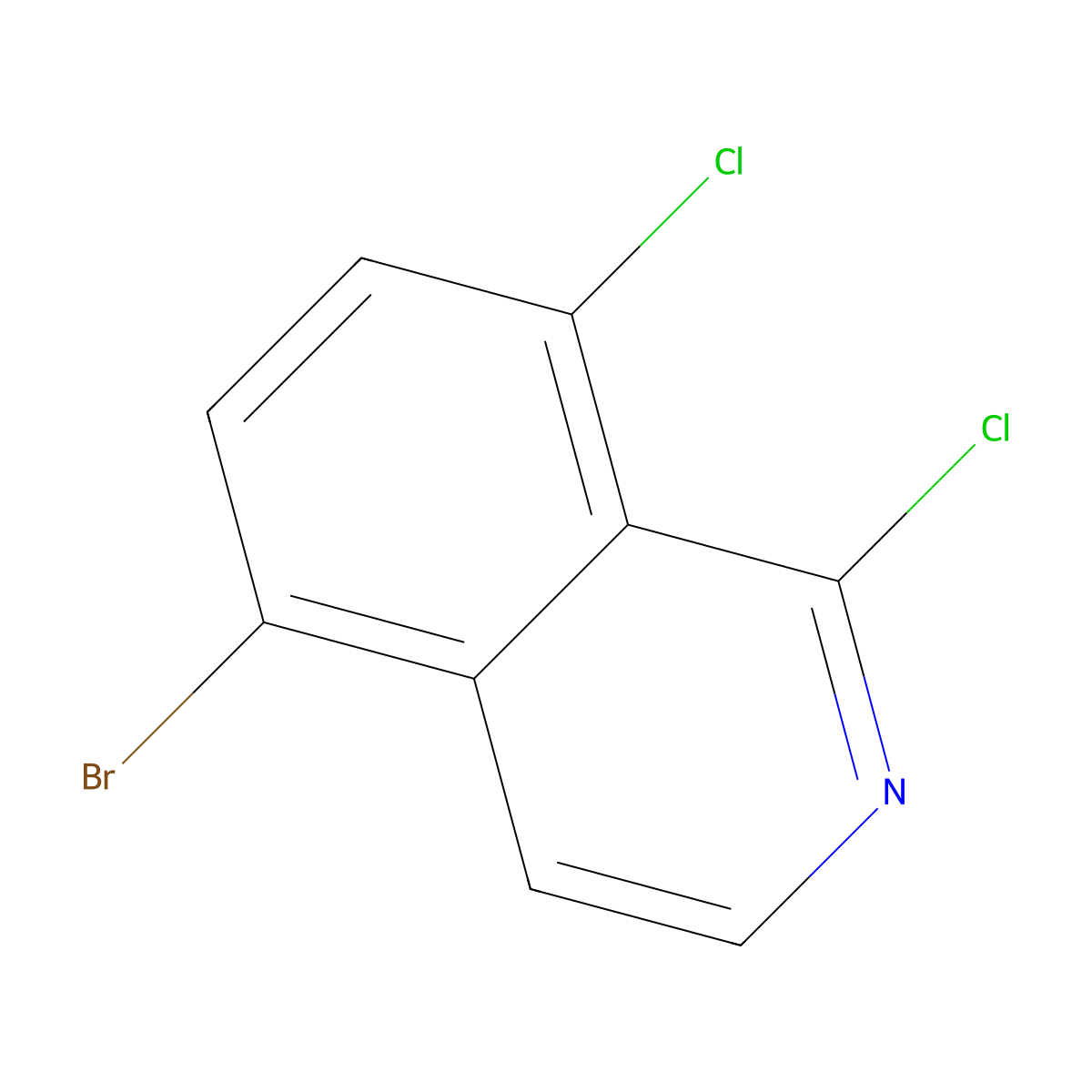 5-Bromo-1,8-dichloroisoquinoline molecular structure, CAS 1367792-54-8