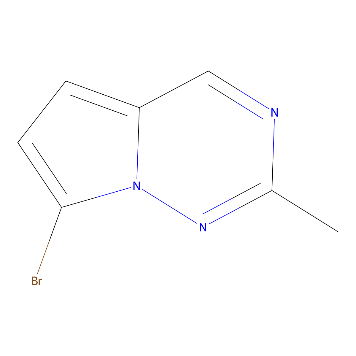 7-Bromo-2-methylpyrrolo[2,1-f][1,2,4]triazine molecular structure, CAS 1367795-75-2