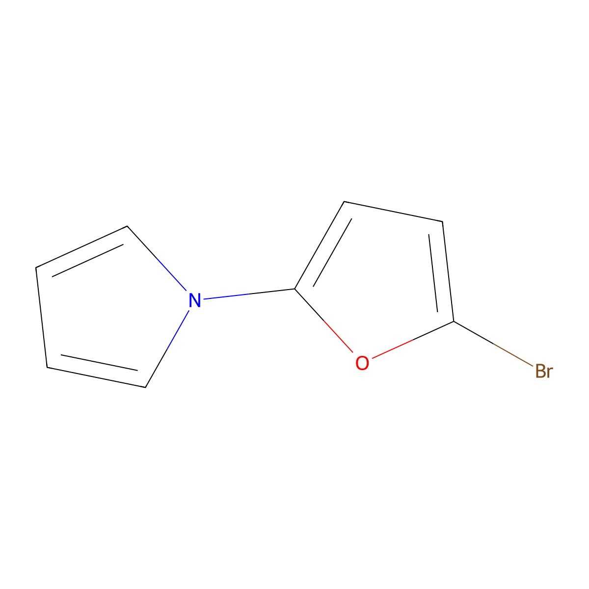 2-Bromo-5-(1H-pyrrol-1-yl)furan molecular structure, CAS 1367796-05-1