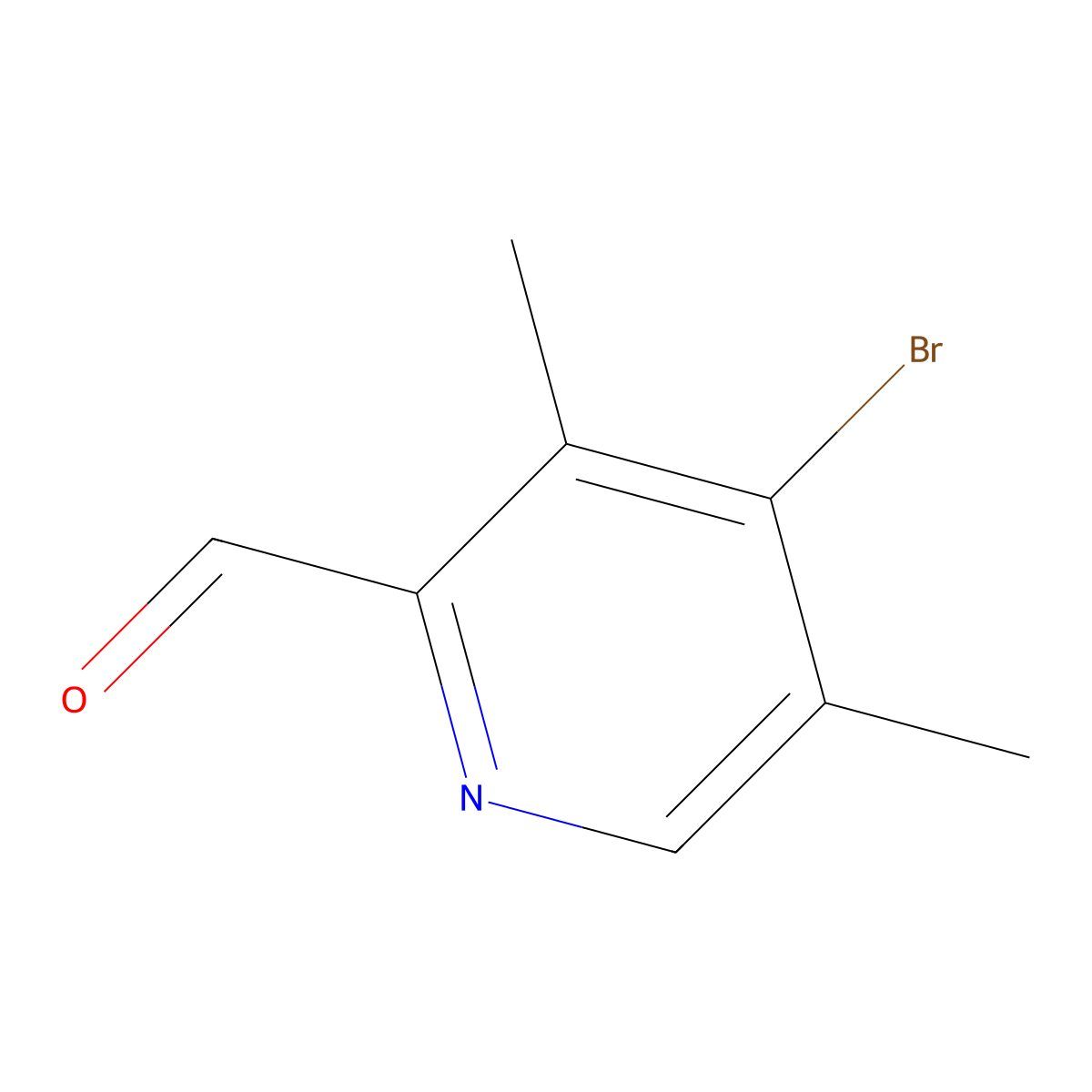 4-Bromo-3,5-dimethylpicolinaldehyde molecular structure, CAS 1367798-58-0