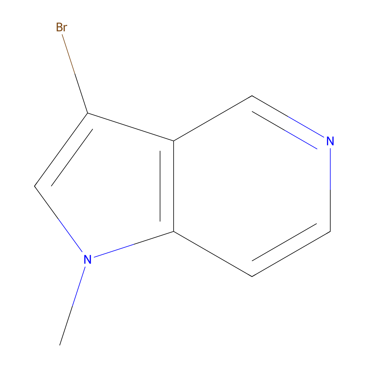 3-bromo-1-methyl-1H-pyrrolo[3,2-c]pyridine molecular structure, CAS 1367799-39-0
