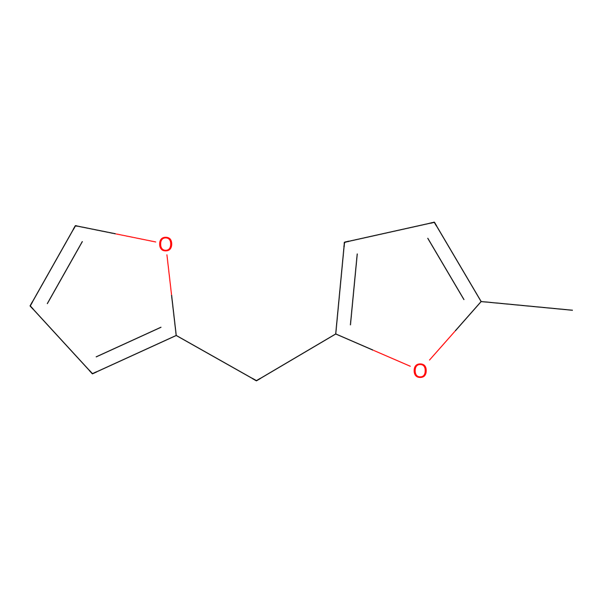 2-(2-Furanylmethyl)-5-methylfuran molecular structure, CAS 13678-51-8