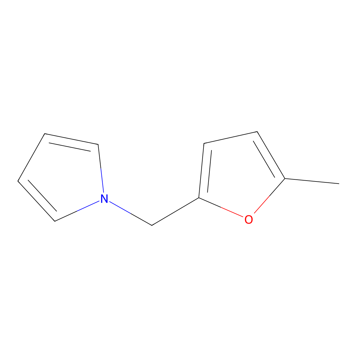 Pyrrole, 1-(5-methylfurfuryl) molecular structure, CAS 13678-52-9