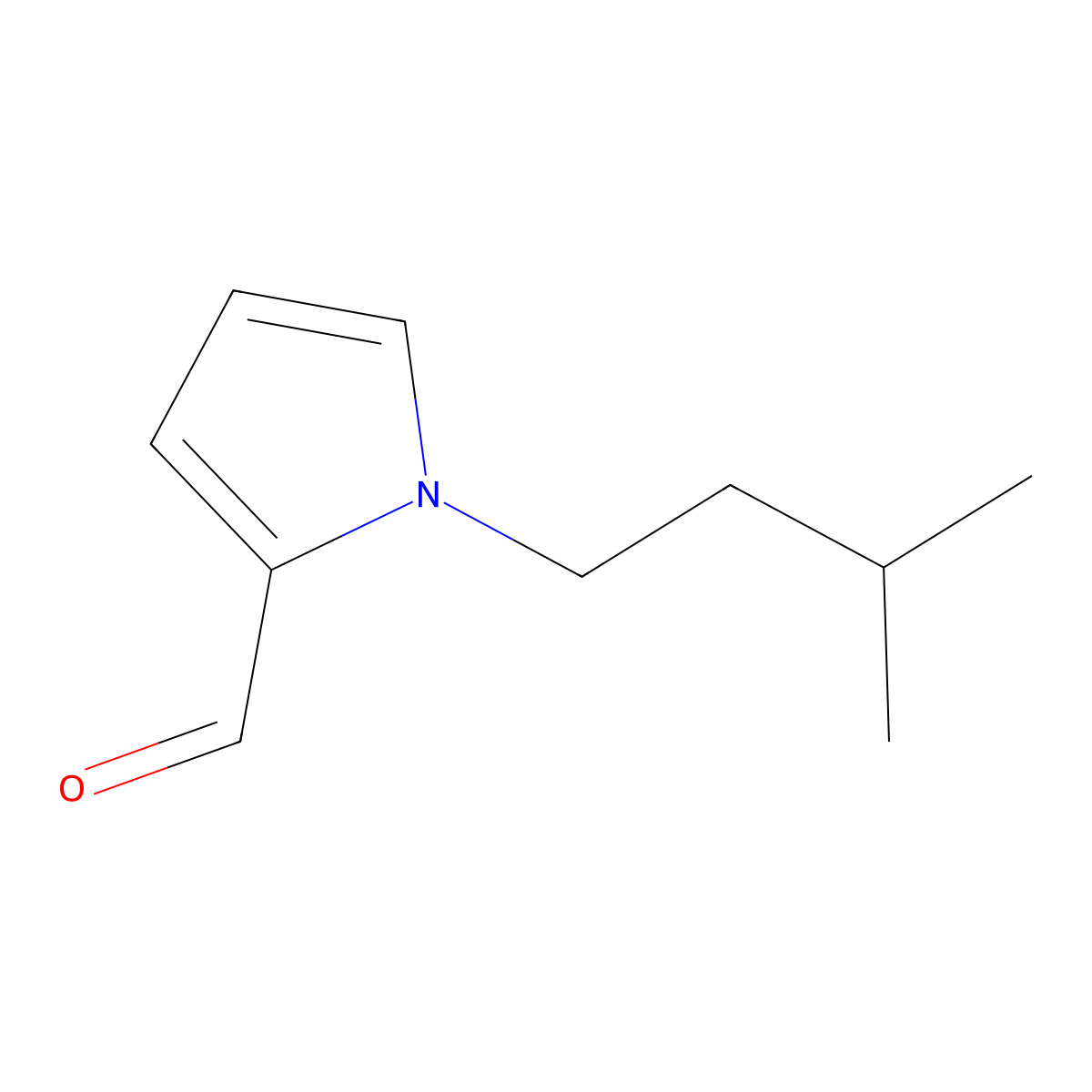 1-(3-Methylbutyl)-1H-pyrrole-2-carbaldehyde molecular structure, CAS 13678-79-0