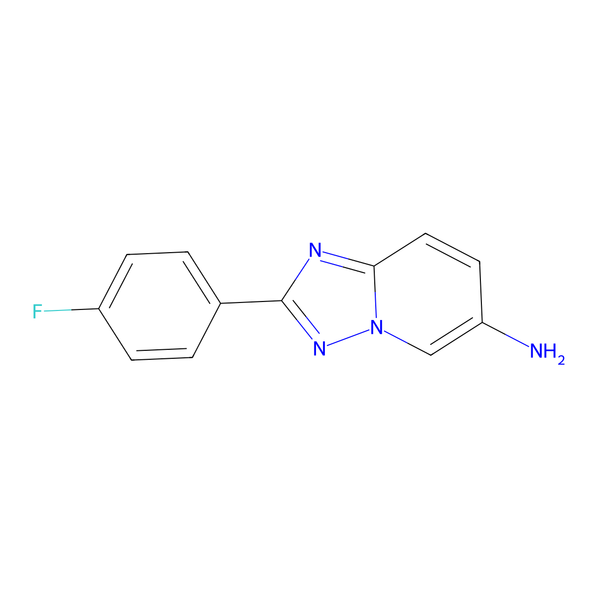 2-(4-Fluorophenyl)-[1,2,4]triazolo[1,5-A]pyridin-6-amine molecular structure, CAS 1367801-28-2