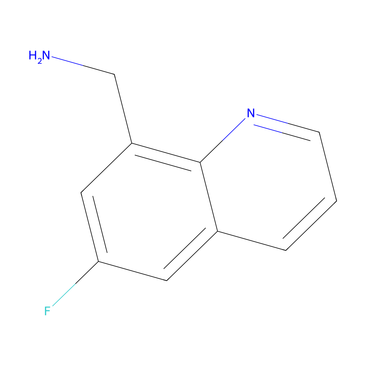(6-Fluoroquinolin-8-yl)methanamine molecular structure, CAS 1367804-71-4