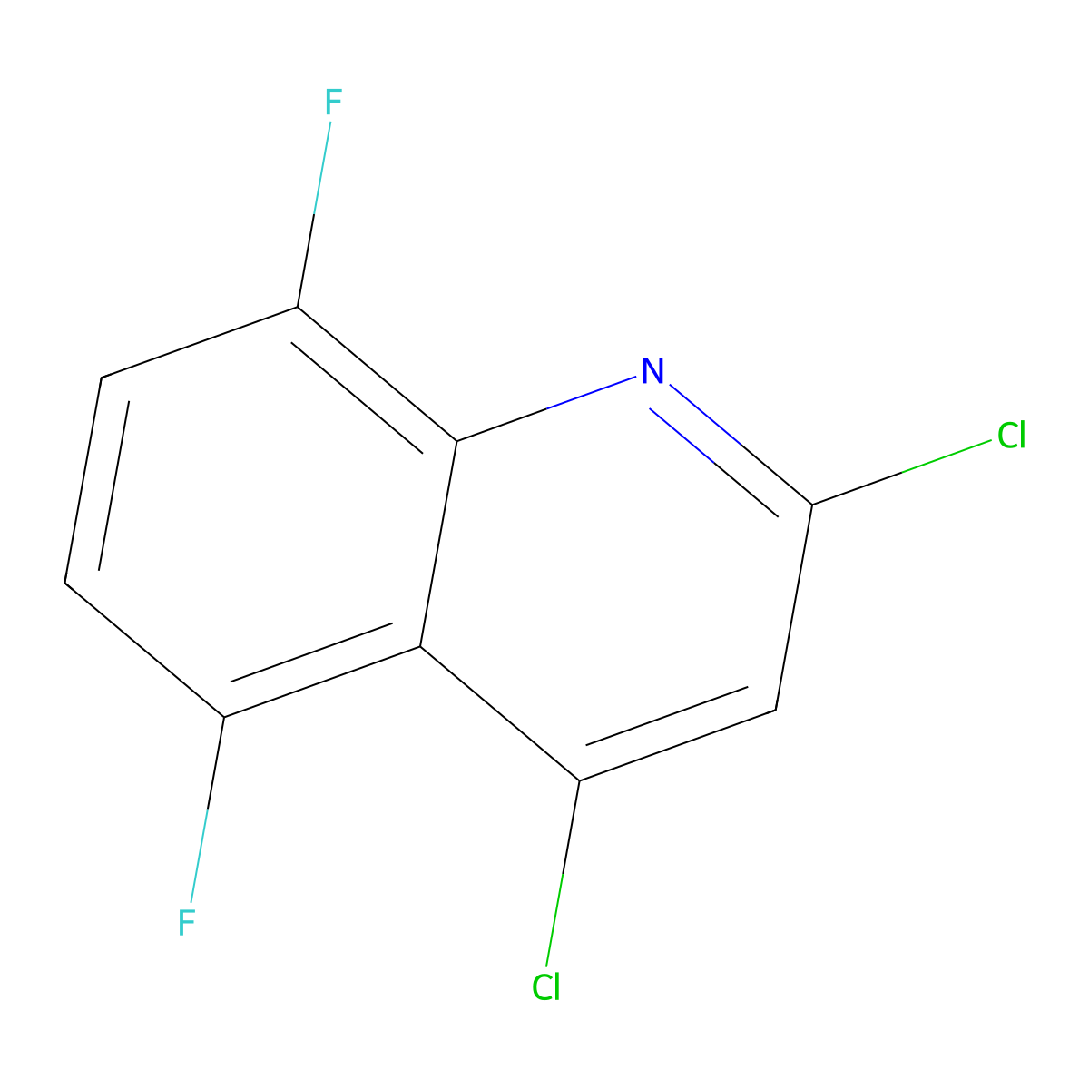2,4-Dichloro-5,8-difluoroquinoline molecular structure, CAS 1367807-93-9