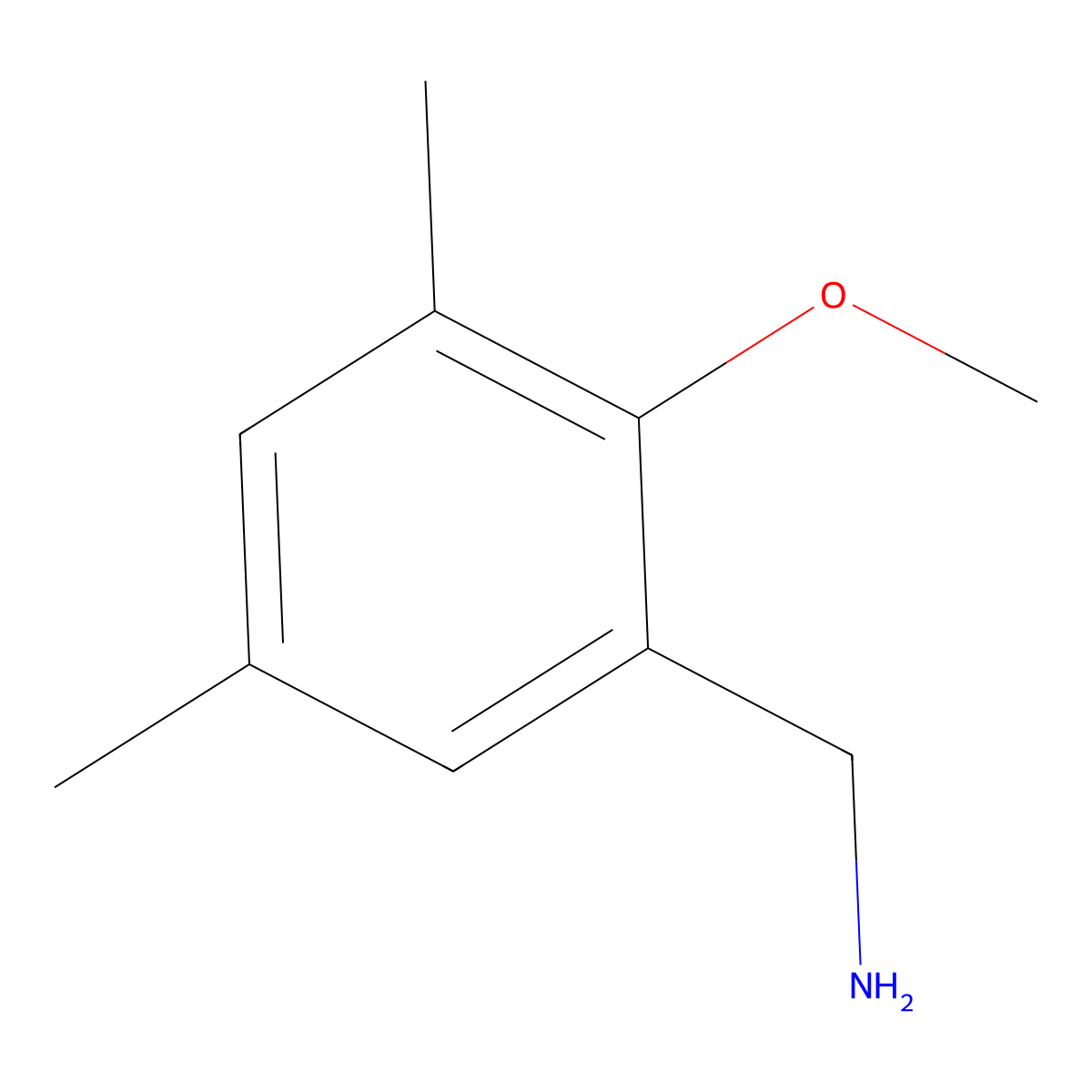 (2-Methoxy-3,5-dimethylphenyl)methanamine molecular structure, CAS 1367811-76-4