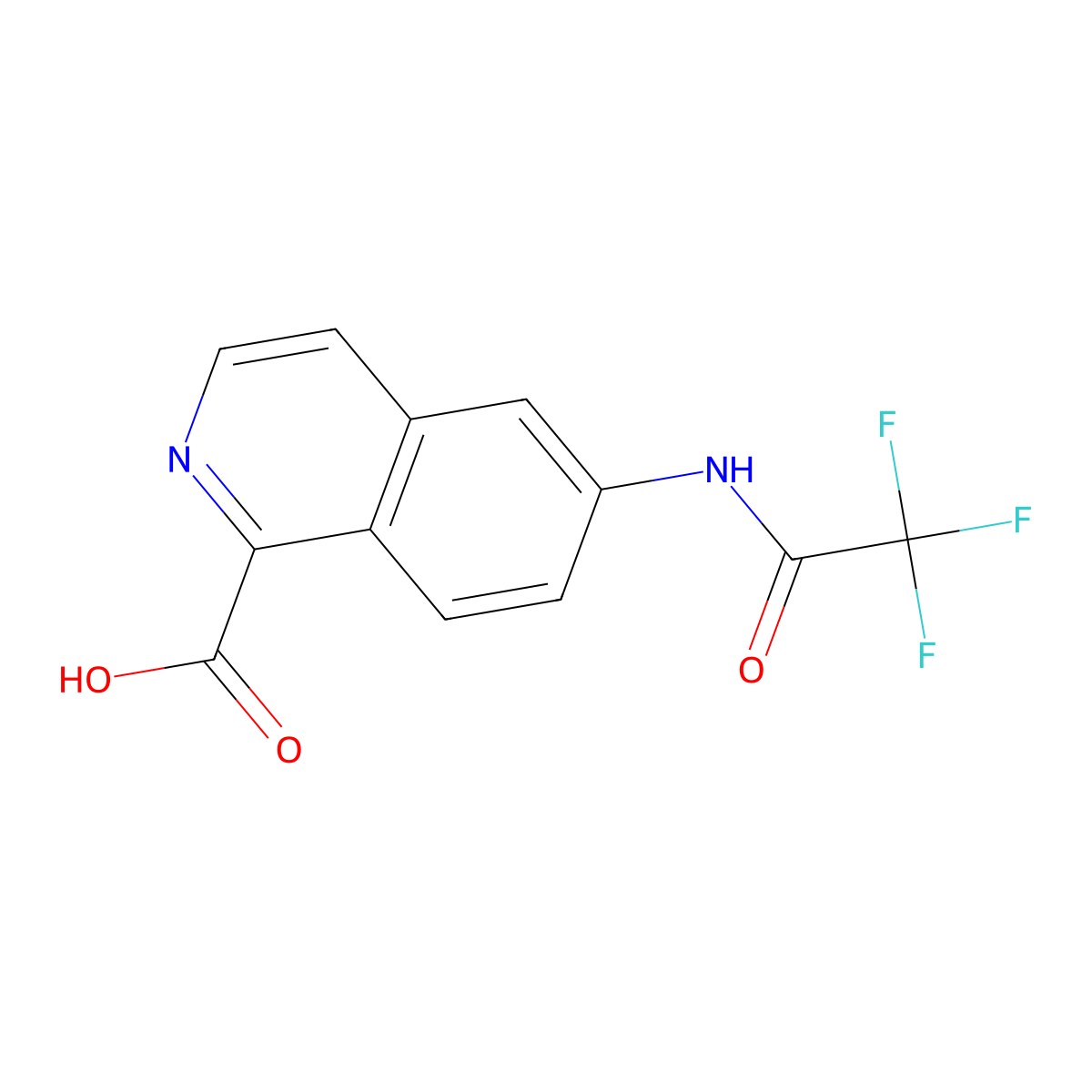 6-(Trifluoroacetamido)isoquinoline-1-carboxylic acid molecular structure, CAS 1367811-93-5