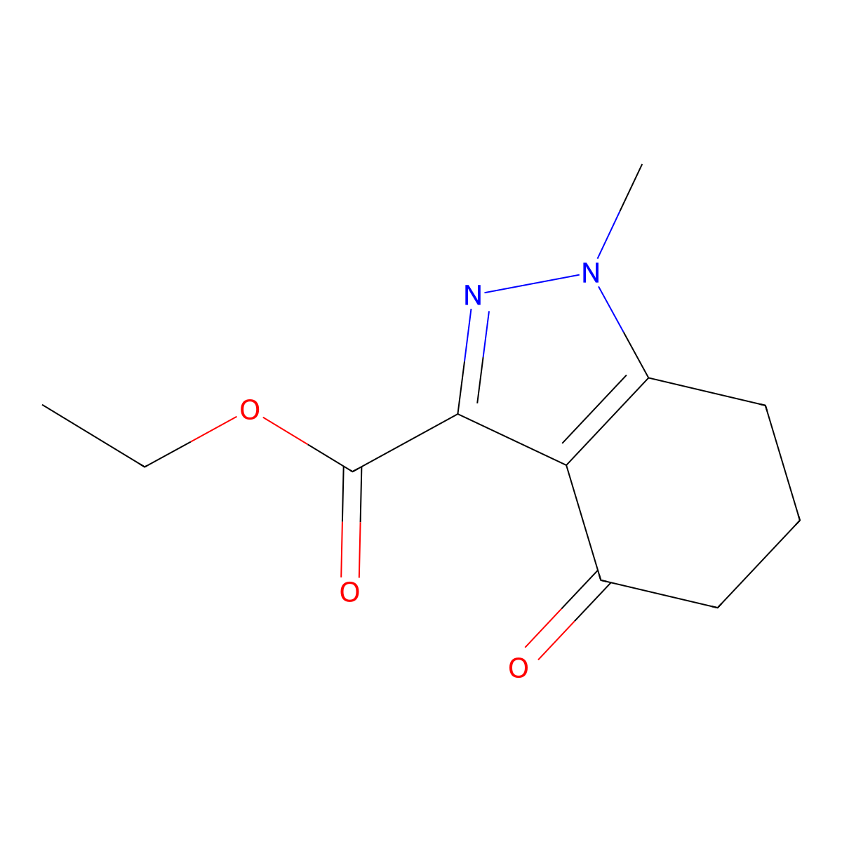 ethyl 1-methyl-4-oxo-4,5,6,7-tetrahydro-1H-indazole-3-carboxylate molecular structure, CAS 1367819-01-9