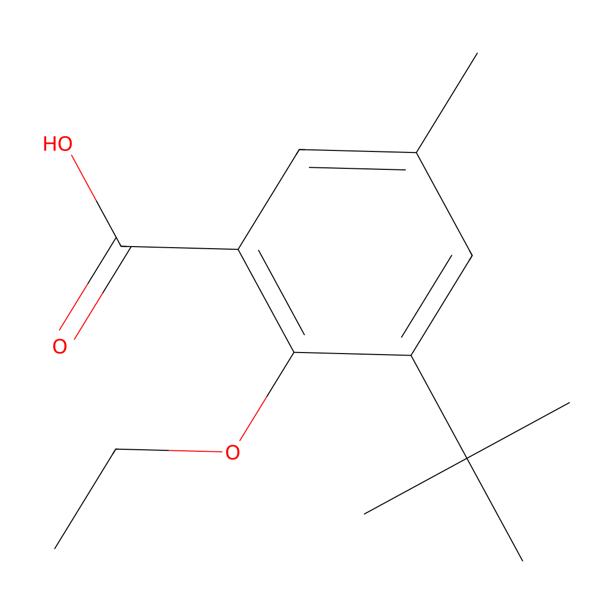 3-(1,1-Dimethylethyl)-2-ethoxy-5-methylbenZoic acid molecular structure, CAS 1367822-33-0