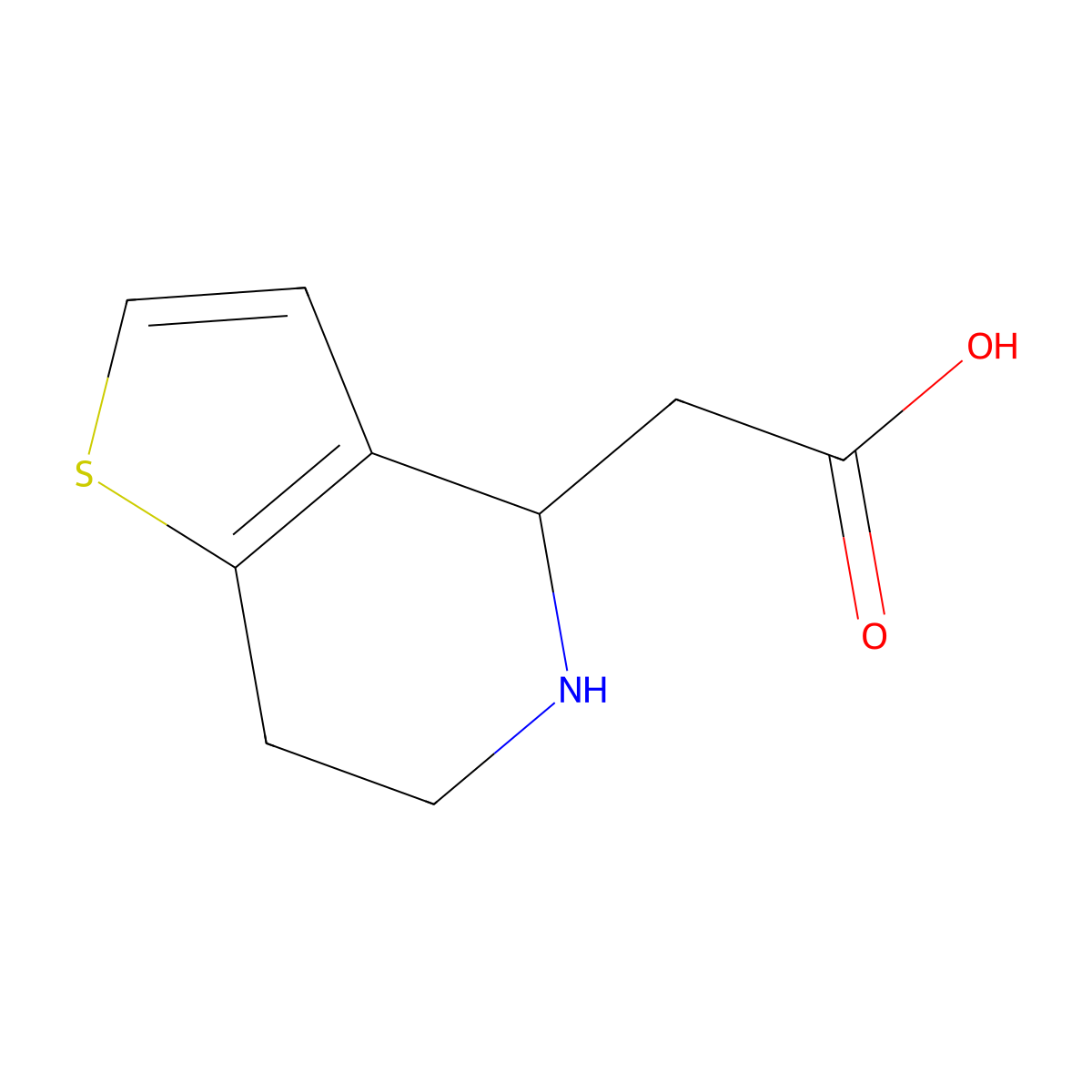 2-(4,5,6,7-Tetrahydrothieno[3,2-c]pyridin-4-yl)acetic acid molecular structure, CAS 1367829-85-3