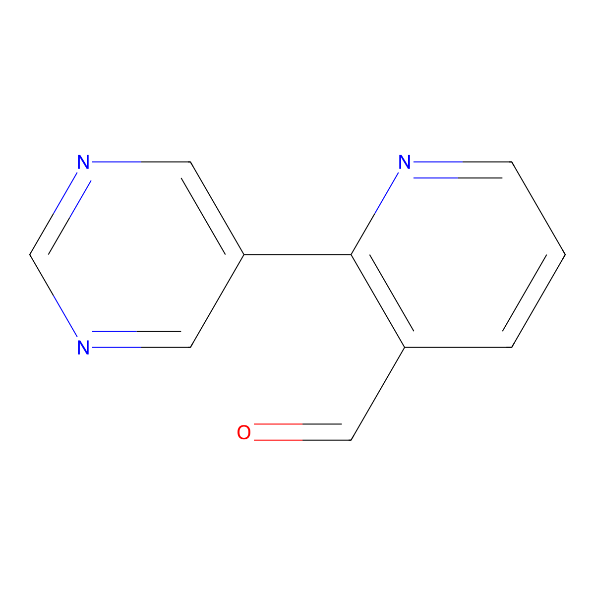 2-Pyrimidin-5-ylpyridine-3-carbaldehyde molecular structure, CAS 1367847-81-1