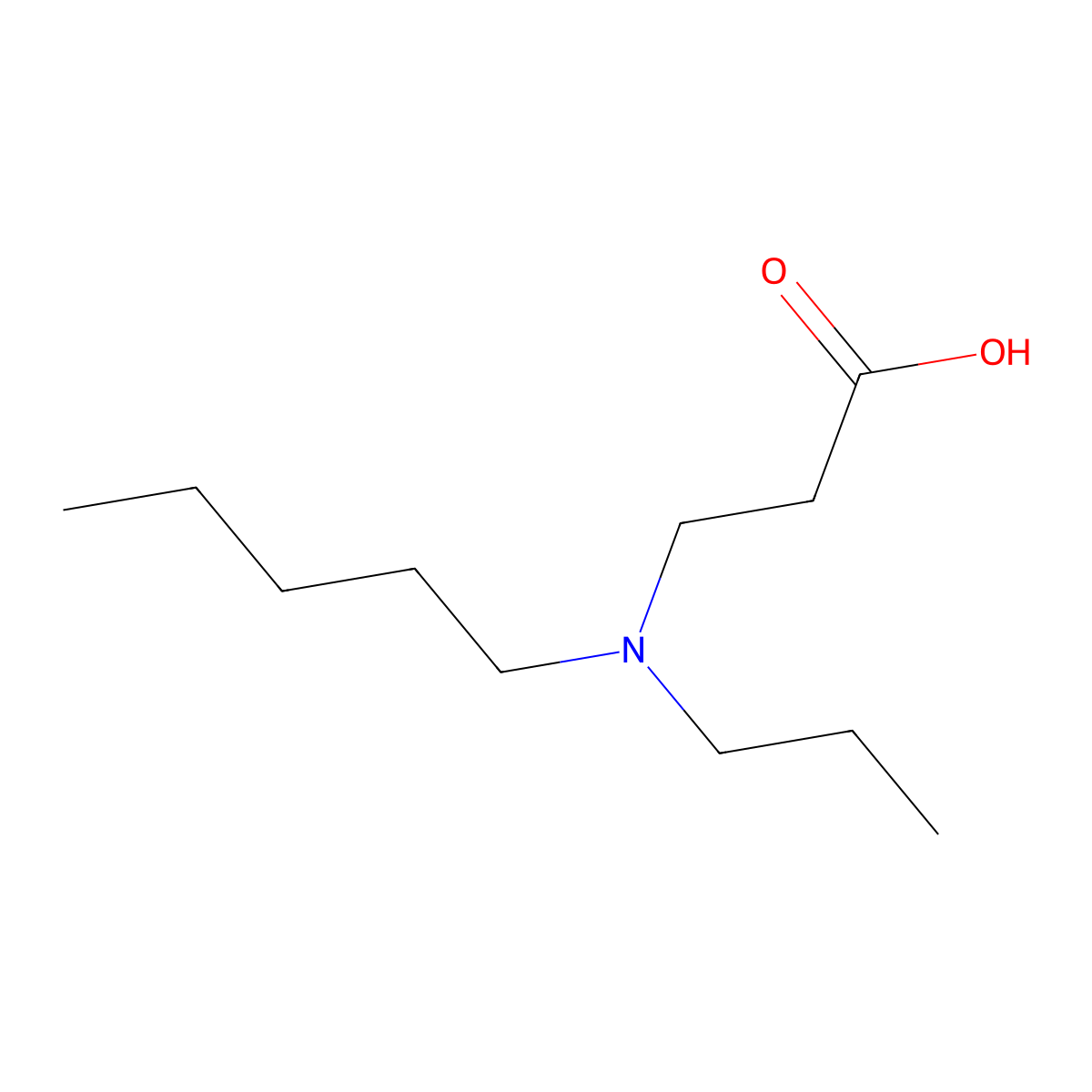 3-[Pentyl(propyl)amino]propanoic acid molecular structure, CAS 1367850-29-0