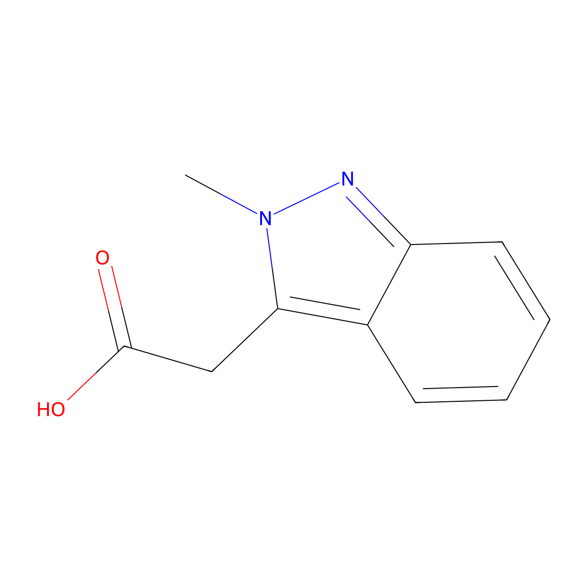 2-(2-Methyl-2H-indazol-3-yl)acetic acid molecular structure, CAS 1367852-44-5