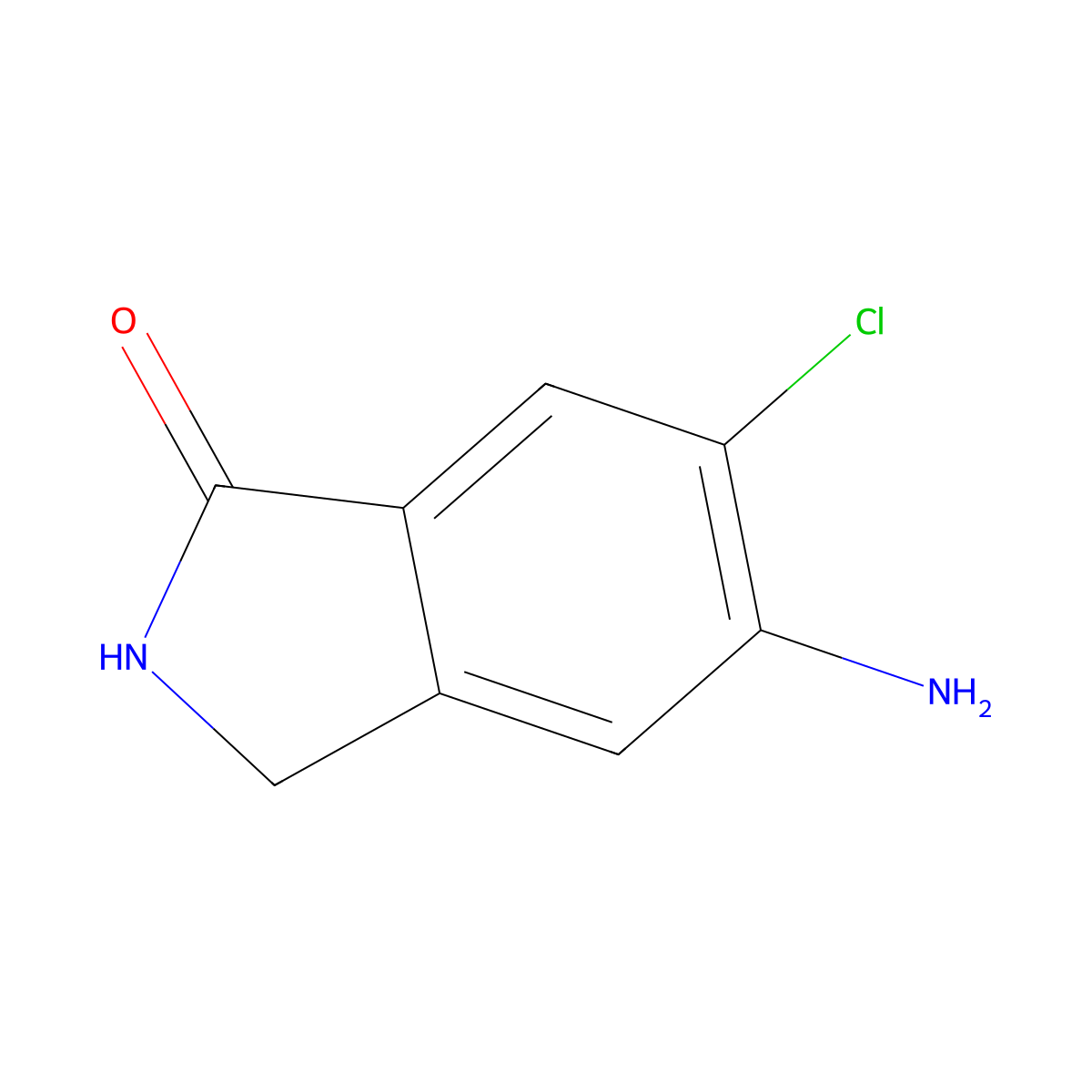 1H-Isoindol-1-one, 5-amino-6-chloro-2,3-dihydro- molecular structure, CAS 1367864-25-2