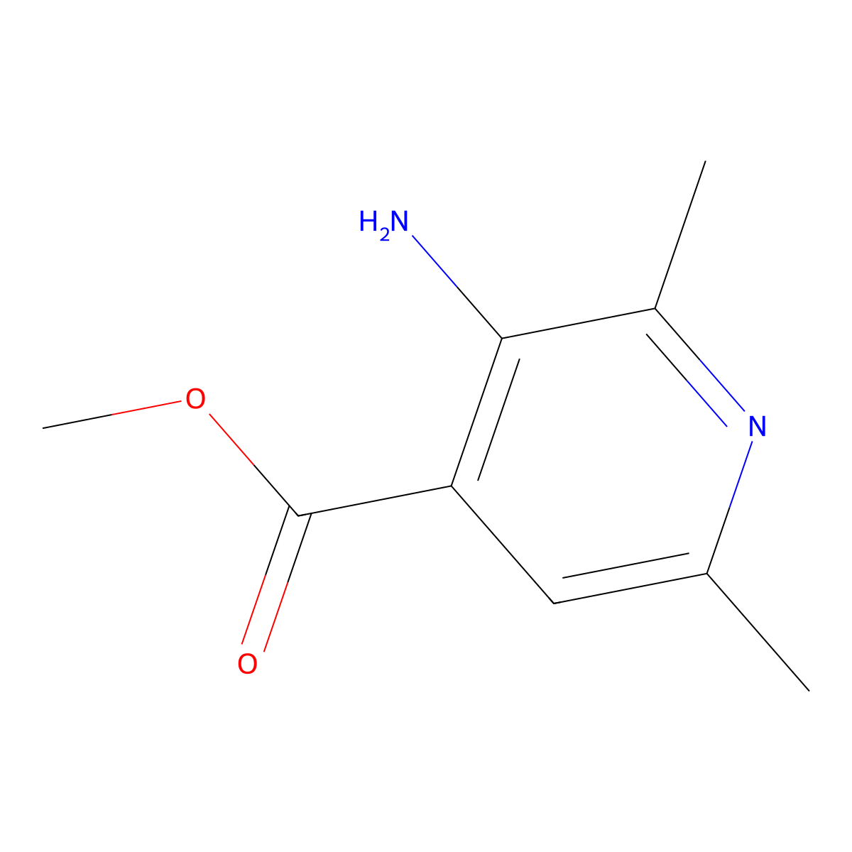 Methyl 3-amino-2,6-dimethylpyridine-4-carboxylate molecular structure, CAS 1367865-38-0