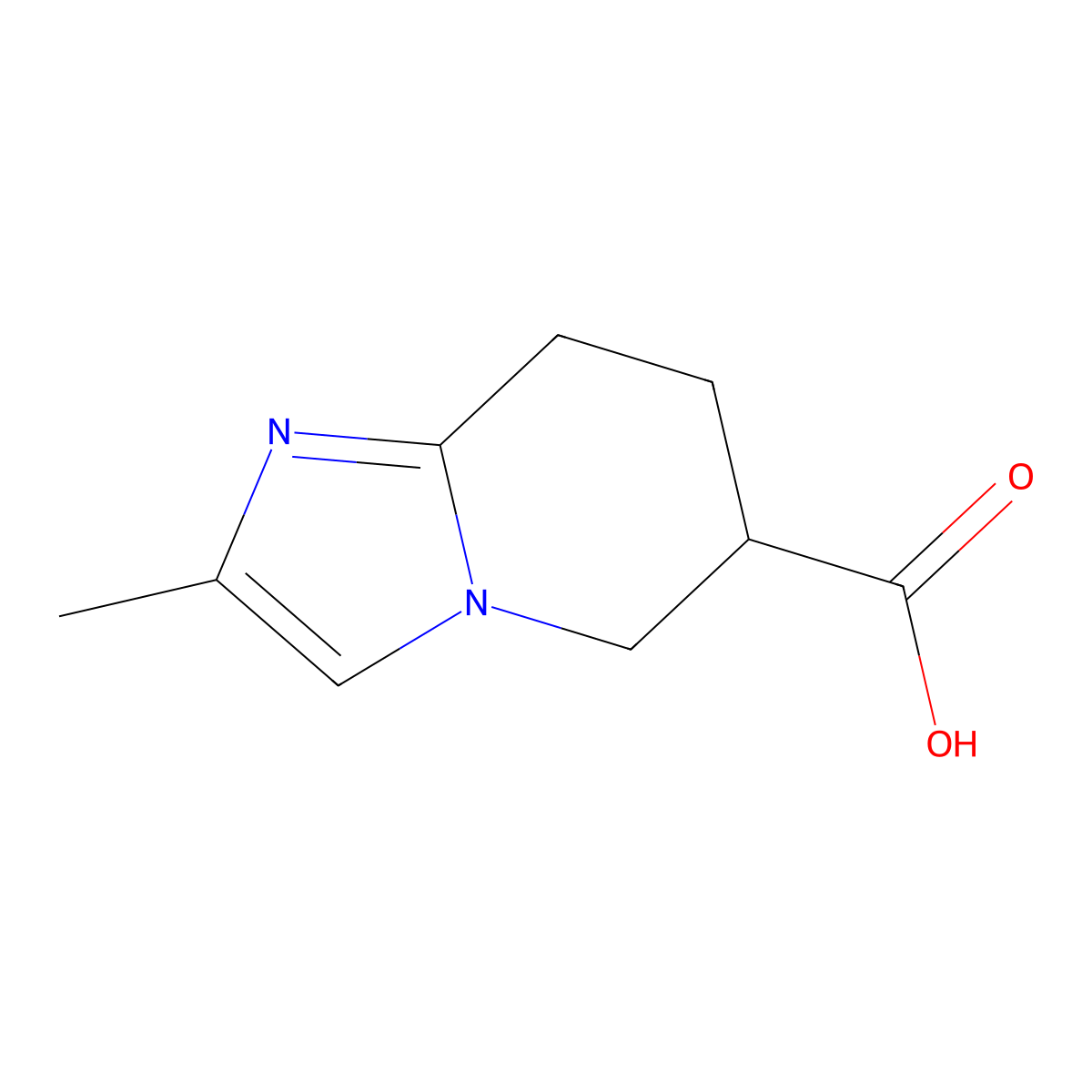 2-Methyl-5,6,7,8-tetrahydroimidazo[1,2-a]pyridine-6-carboxylic acid molecular structure, CAS 1367865-93-7