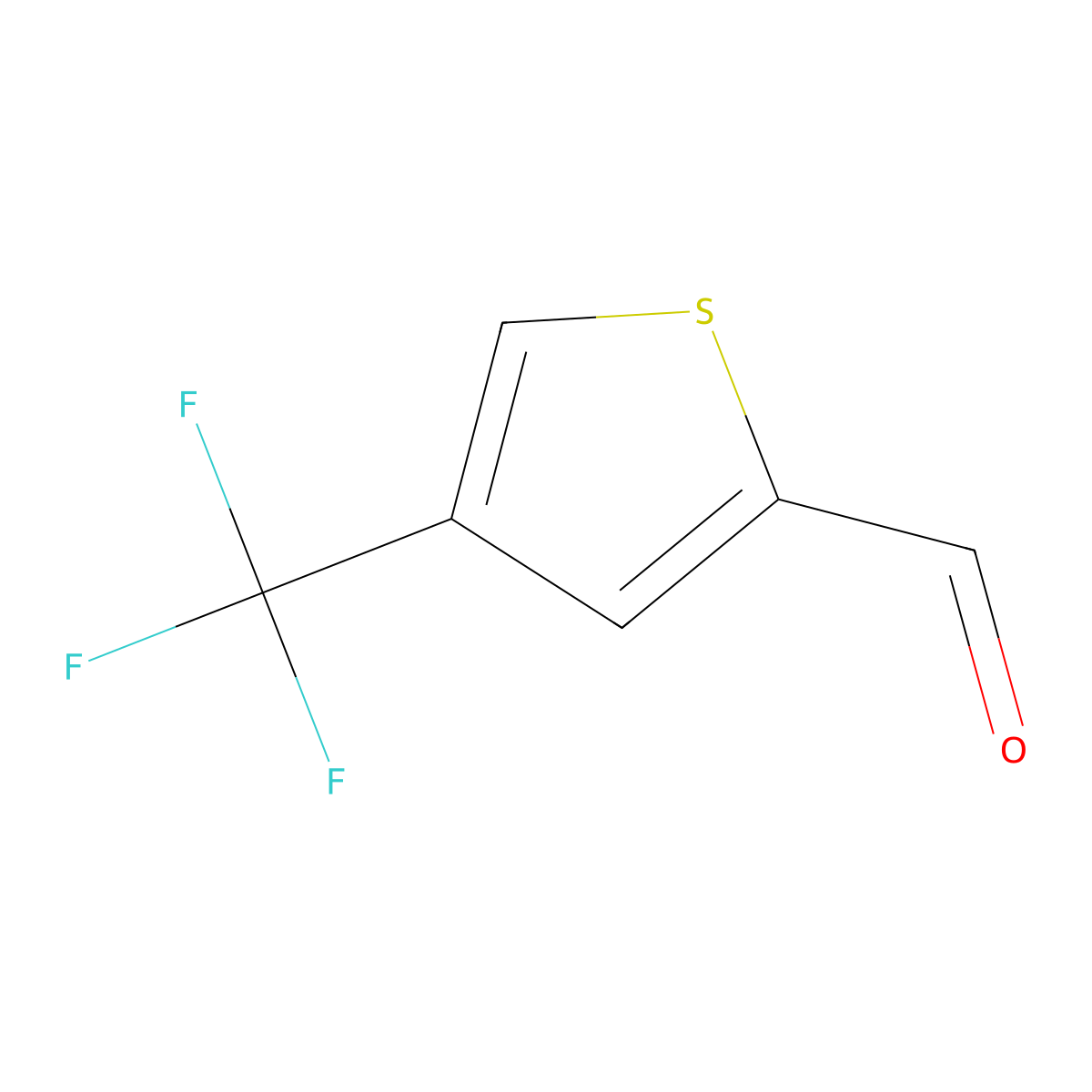4-(Trifluoromethyl)thiophene-2-carbaldehyde molecular structure, CAS 1367866-60-1