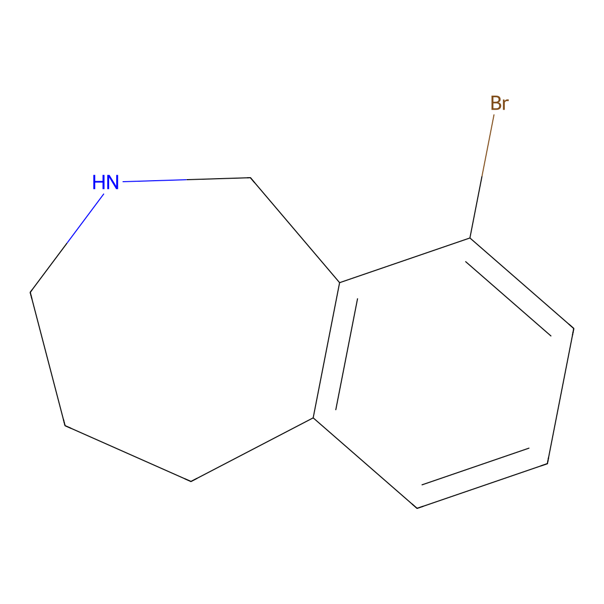 9-bromo-2,3,4,5-tetrahydro-1H-2-benzazepine molecular structure, CAS 1367866-65-6