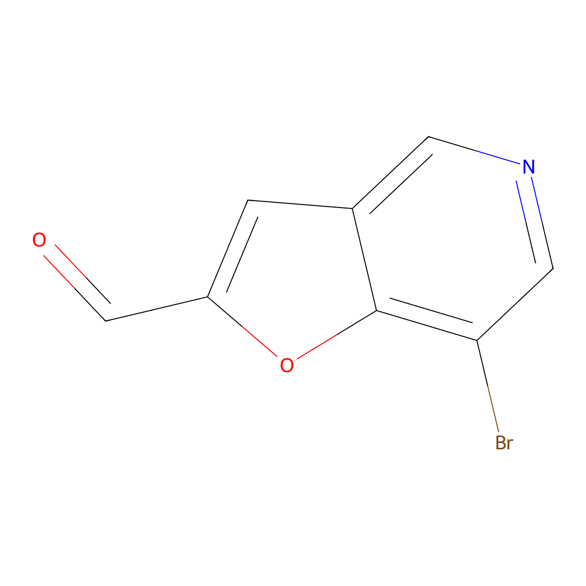 7-Bromofuro(3,2-c)pyridine-2-carbaldehyde molecular structure, CAS 1367866-84-9