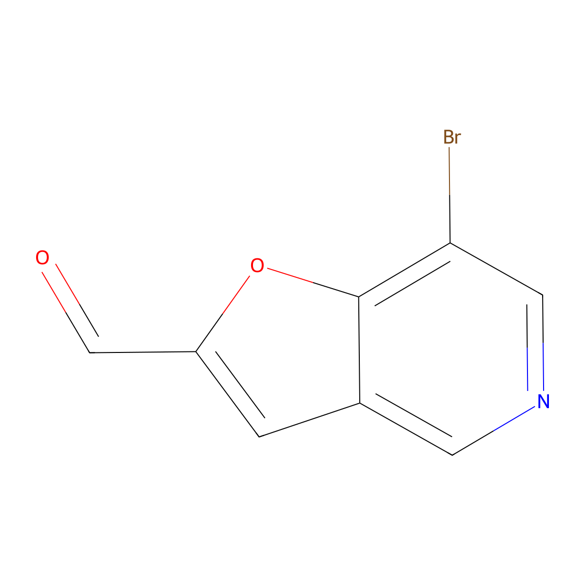7-Bromofuro(3,2-c)pyridine-2-carbaldehyde molecular structure, CAS 1367866-84-9