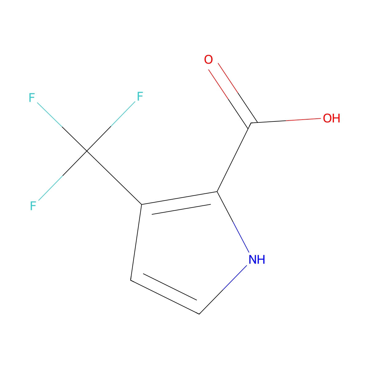 3-(Trifluoromethyl)-1H-pyrrole-2-carboxylic acid molecular structure, CAS 1367870-78-7