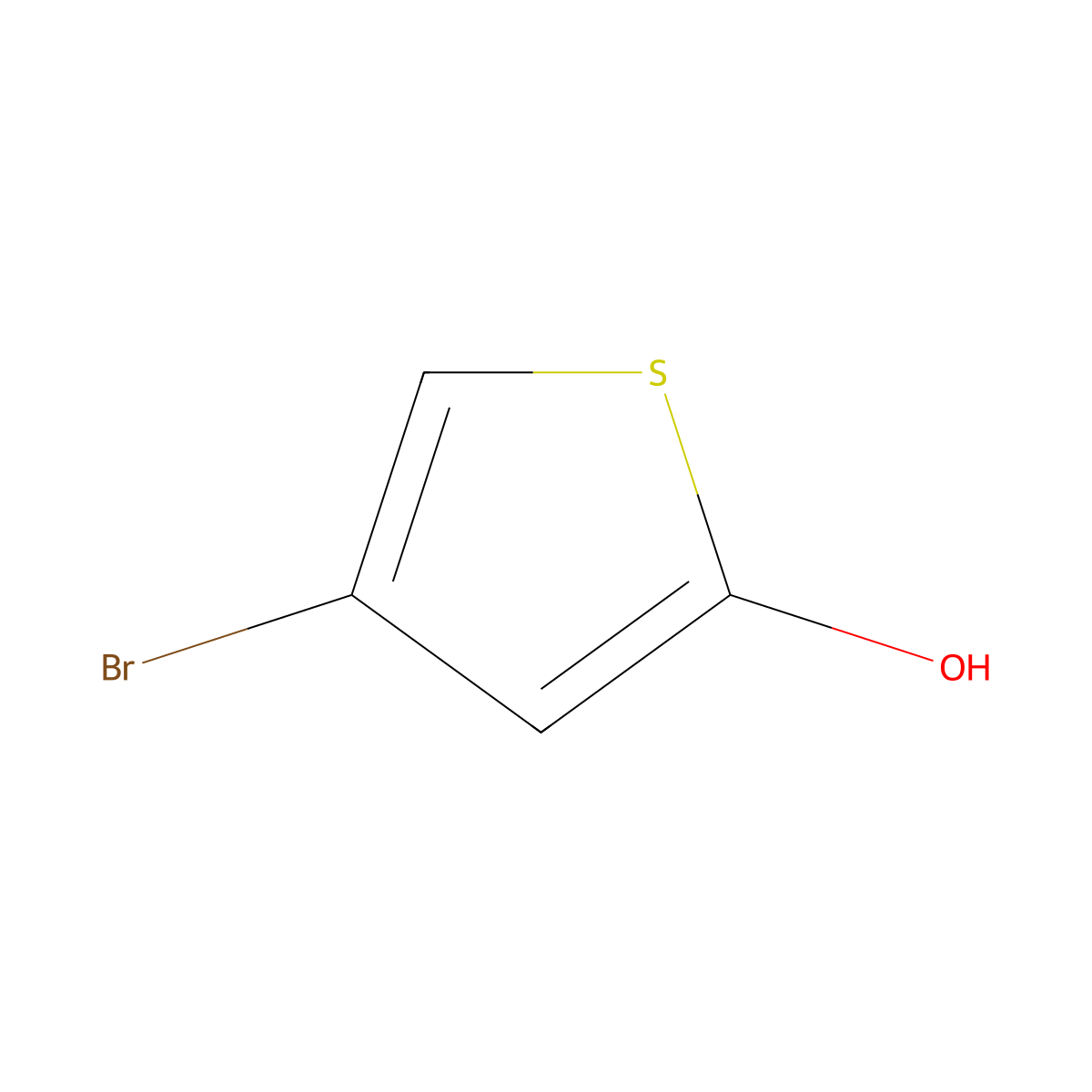 4-Bromothiophen-2-ol molecular structure, CAS 1367870-86-7