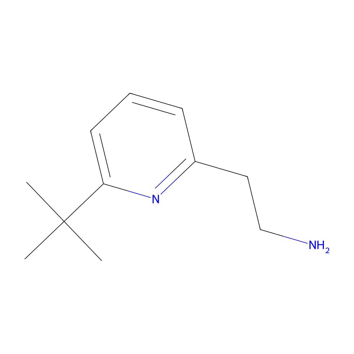 2-(6-Tert-butylpyridin-2-yl)ethan-1-amine molecular structure, CAS 1367871-01-9