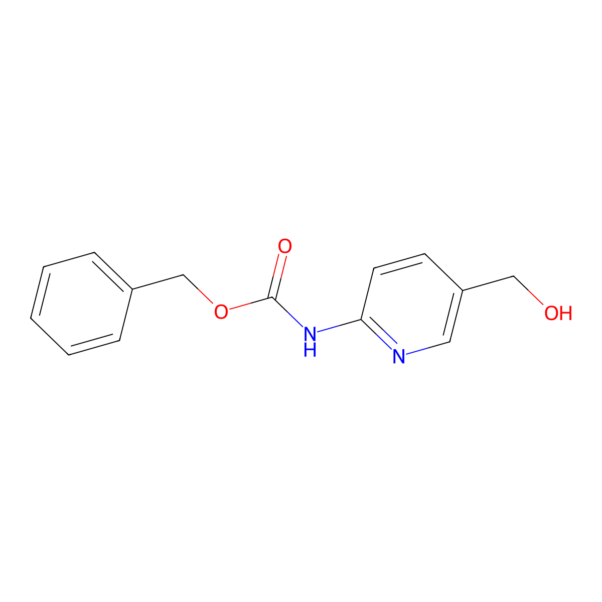 benzyl N-[5-(hydroxymethyl)pyridin-2-yl]carbamate molecular structure, CAS 1367876-92-3