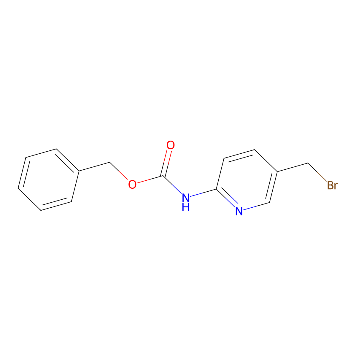benzyl N-[5-(bromomethyl)pyridin-2-yl]carbamate molecular structure, CAS 1367876-93-4