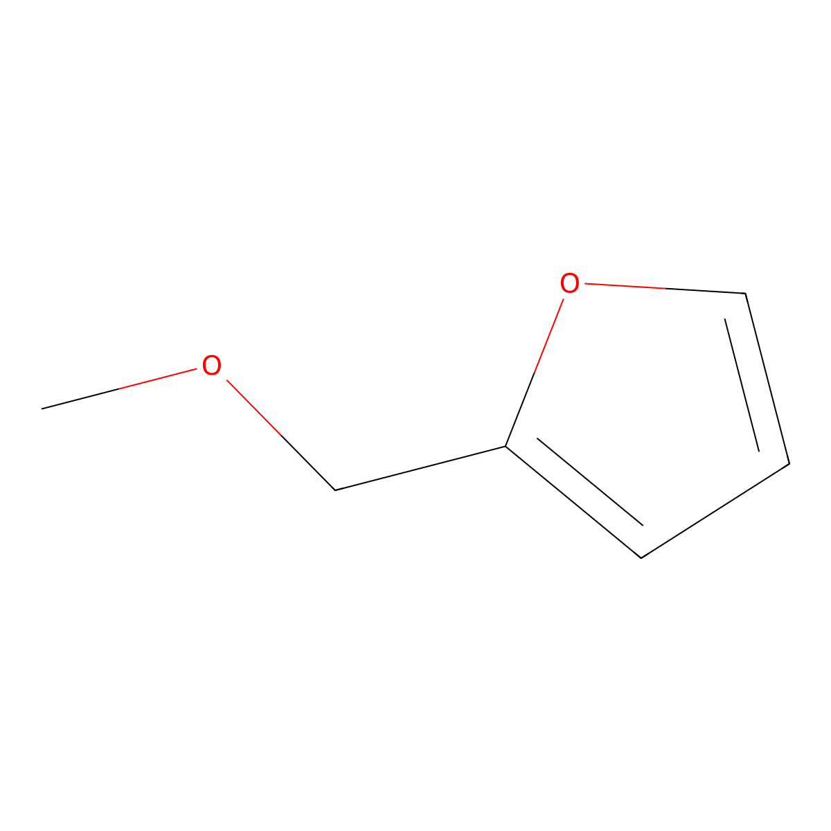 Furfuryl methyl ether molecular structure, CAS 13679-46-4