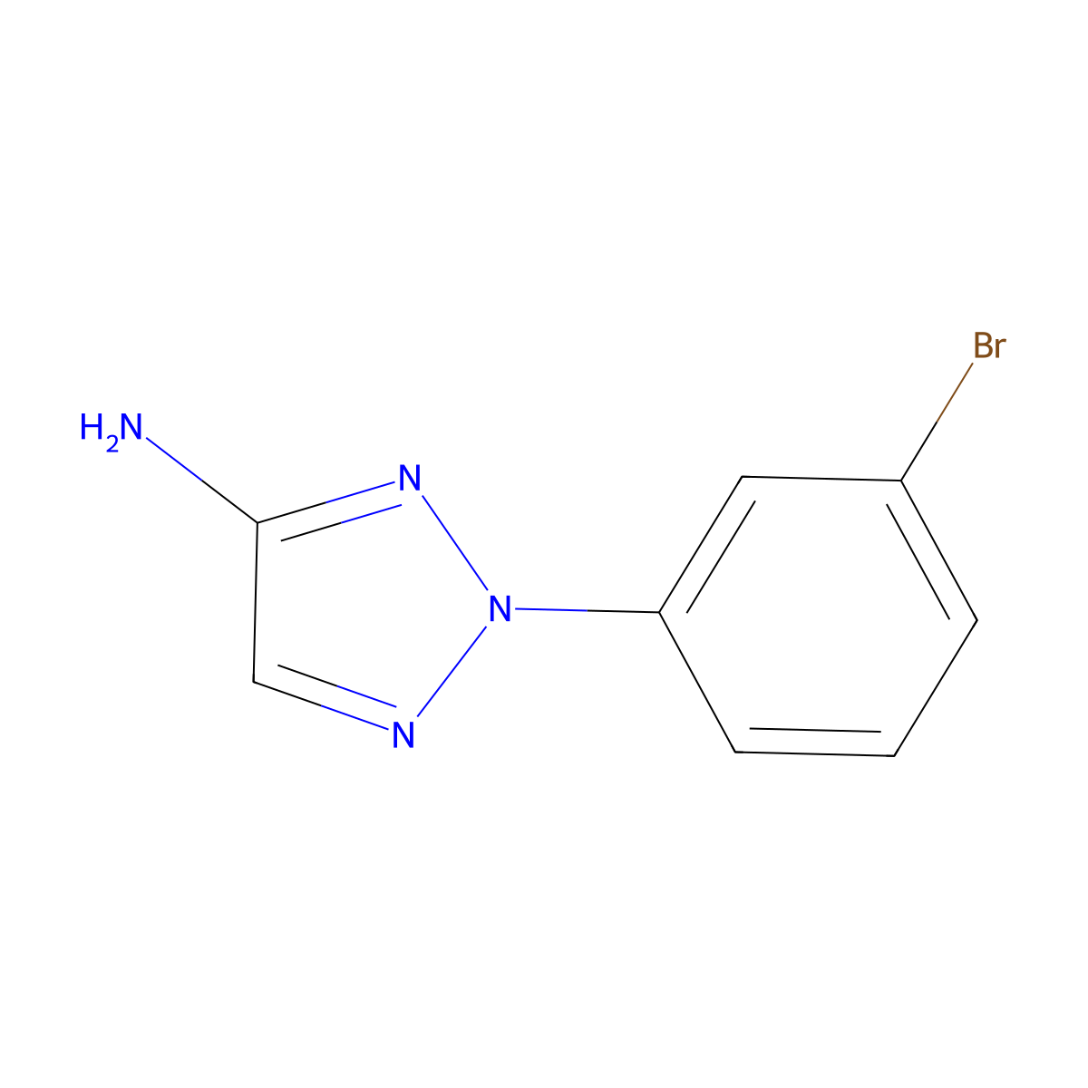 2-(3-Bromophenyl)-2H-1,2,3-triazol-4-amine molecular structure, CAS 1367904-98-0