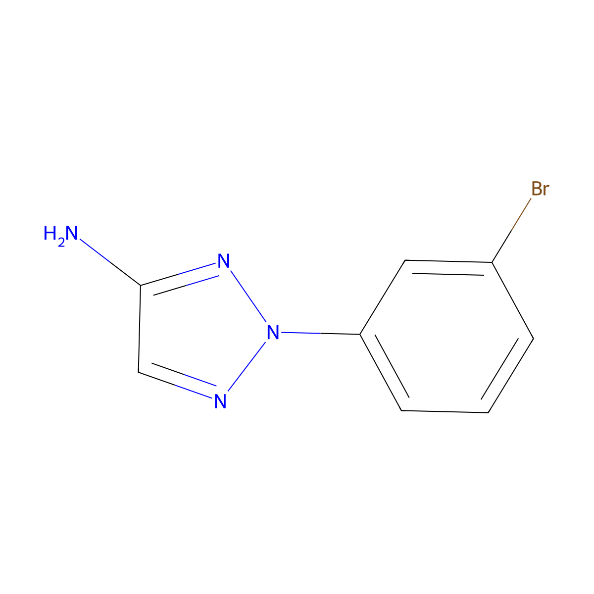 2-(3-Bromophenyl)-2H-1,2,3-triazol-4-amine molecular structure, CAS 1367904-98-0